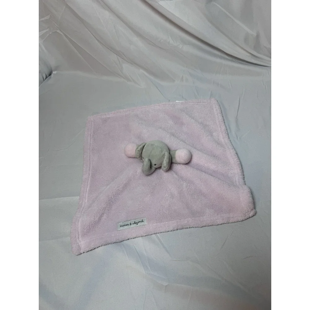 Blankets and Beyond Elephant Pink Security Blanket Lovey Plush Animal Girl
